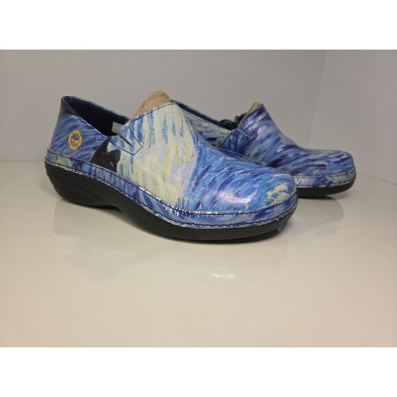 Timberland PRO 'Starry Night' Blue Wmn 5.5 M Renova Caregiver Nursing Clogs EUC - Picture 1 of 13